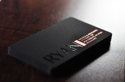 22 PT Suede Business Cards